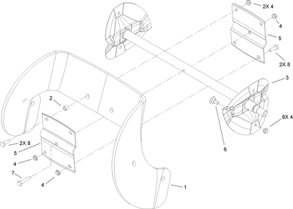 Rotor Assembly Diagram and Parts List for 33005 270000001 - 270999999 Lawn Boy Snow Blower